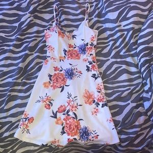 White floral dress